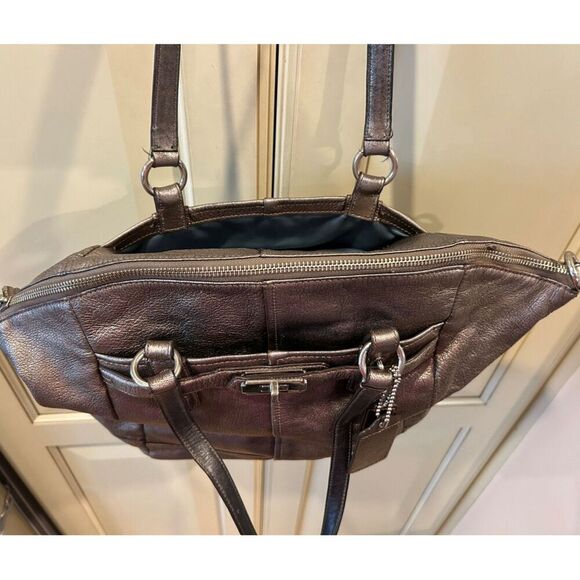Coach Bronze Metallic Shoulder Bag - Picture 6 of 15